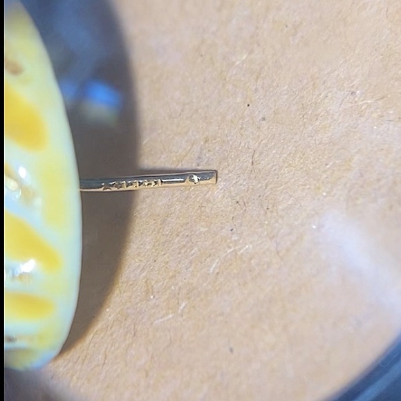 14k 585 ivory gold earrings - Picture 4 of 4